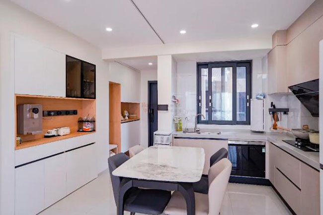 99㎡三居簡約風,結合型空間布局,將起居利用率拉滿